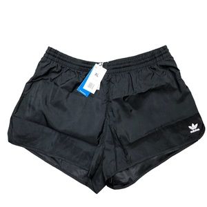 Adidas Women's Originals 3 Stripe Trefoil Shorts- Black - SIZE XL